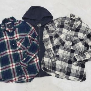 Flannel and hoodie lot